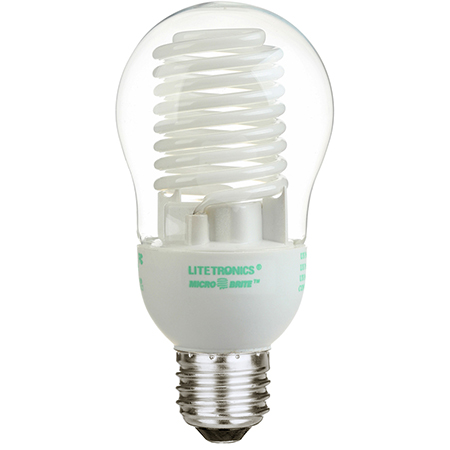 LiteTronics MB-500DP Micro Brite 5W CFL Light Bulb 25,000 Hrs A-19 NEW!!! 