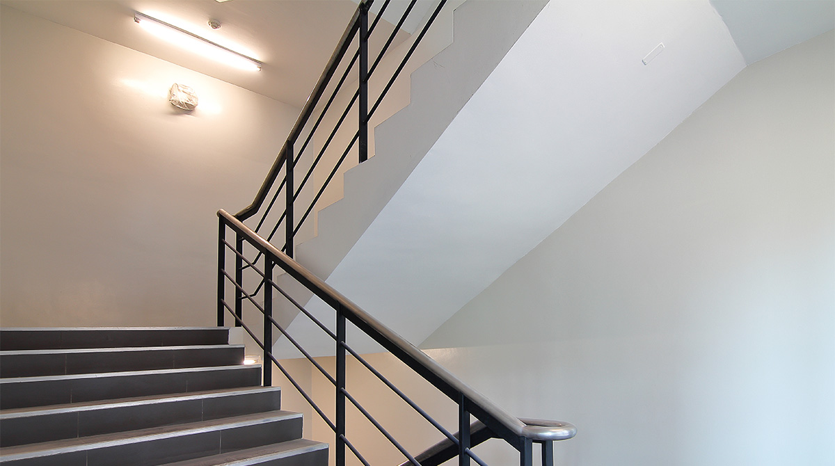 LED Stairwell Fixture in stairway application