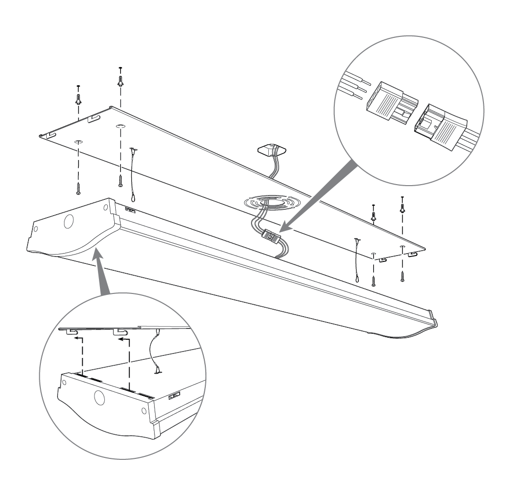 LED Wrap Fixtures Industrial Commercial LED Wrap Light