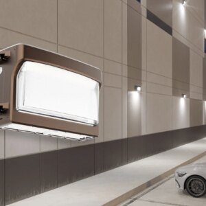 Building exterior led 2-in-1 traditional or full cut off wall pack demonstration