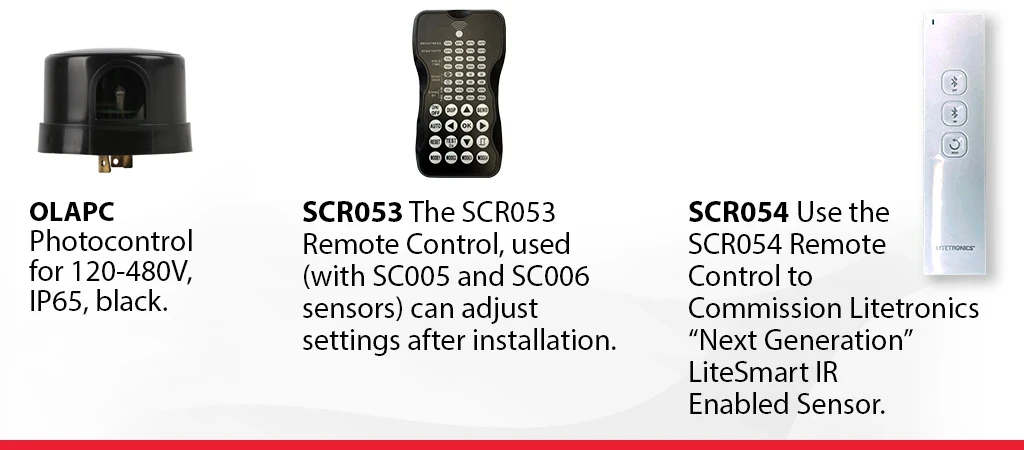  LED lighting sensors and controls