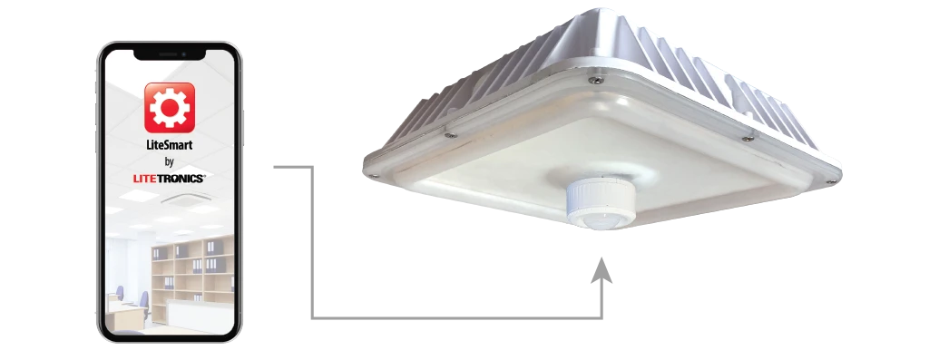 LED Square Garage Light LiteSmart connection.