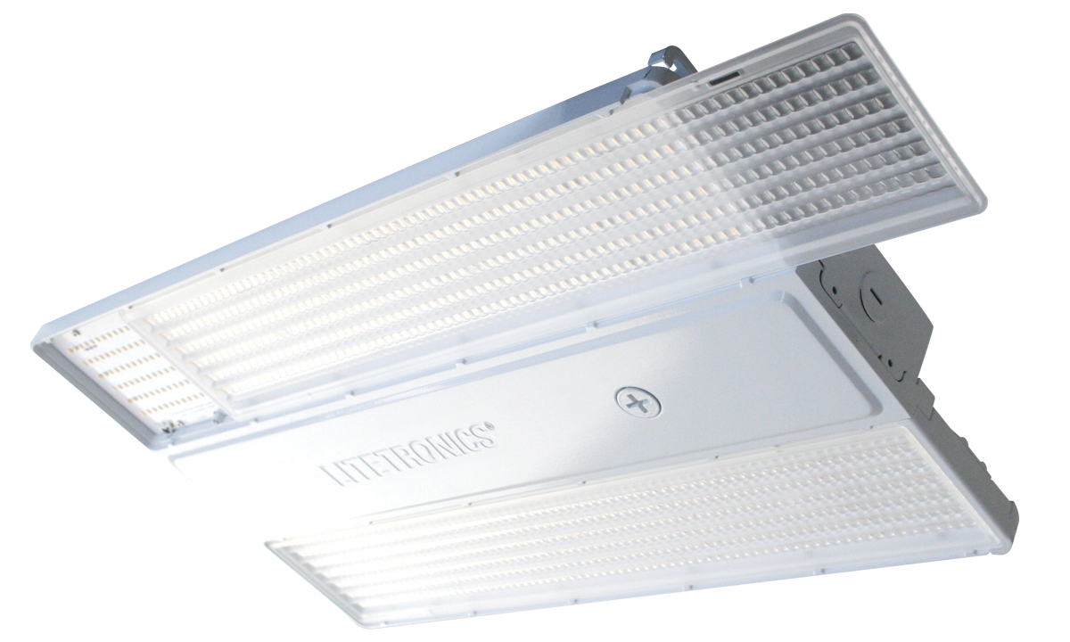 LED Linear High Bay Pro with rotatable lens.